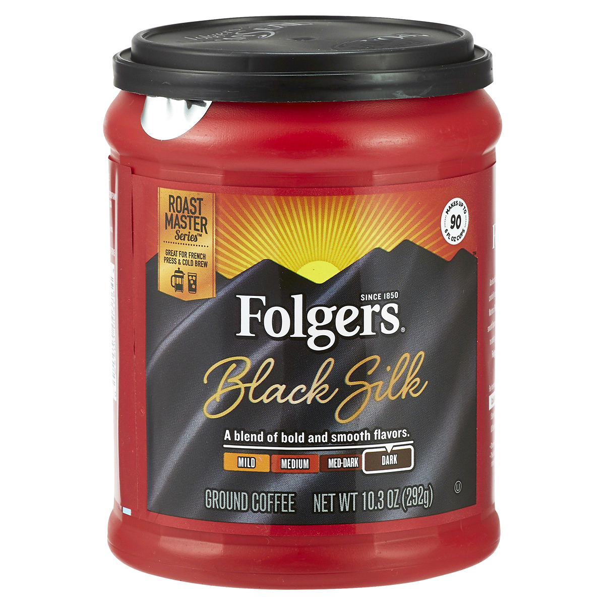 slide 1 of 1, Folgers Black Silk Coffee, 10.3 oz