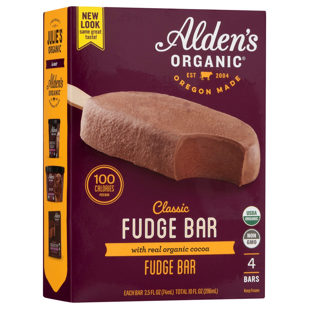 slide 2 of 9, Aldens Organic Organic Fudge Ice Cream Bars, 4 ct