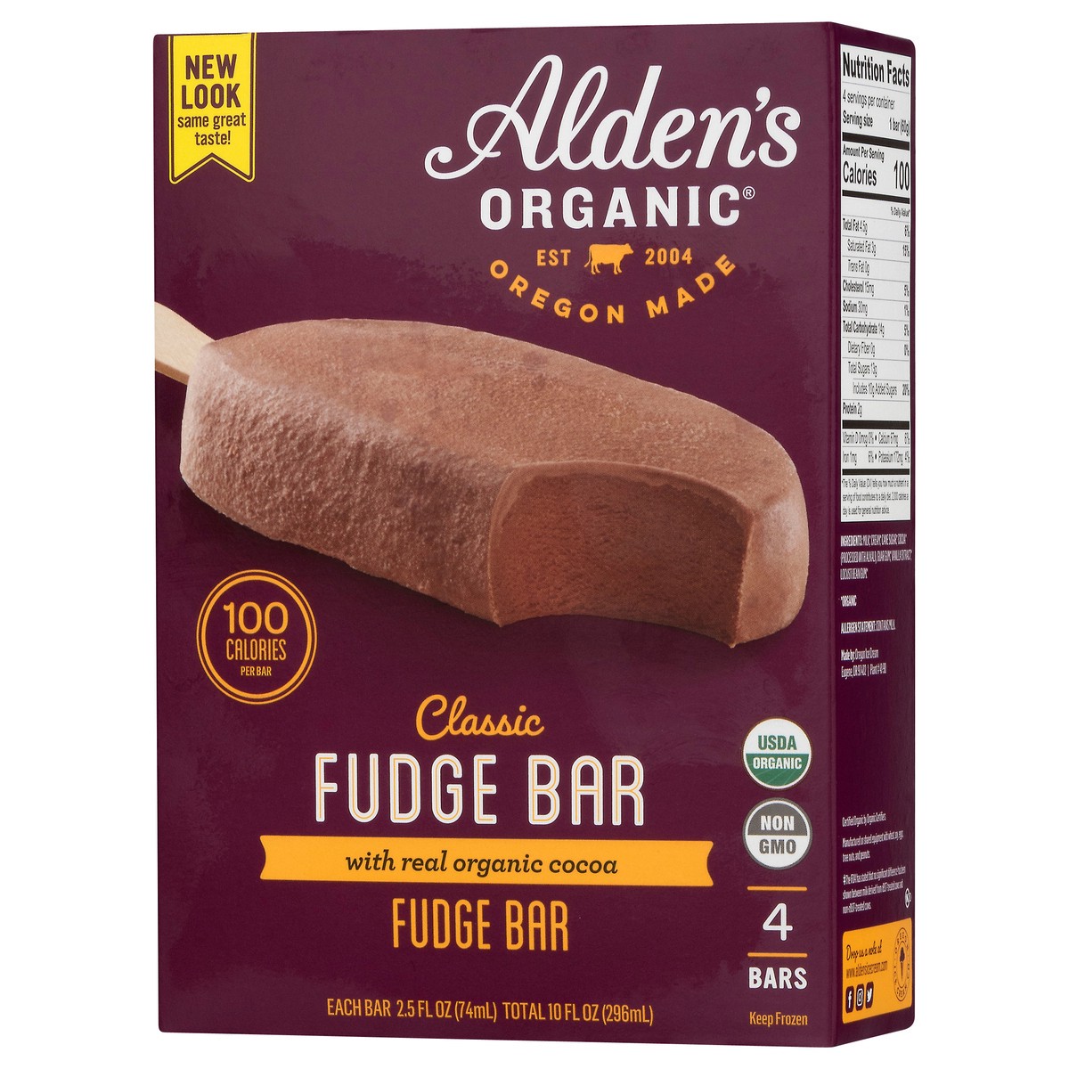 slide 7 of 9, Aldens Organic Organic Fudge Ice Cream Bars, 4 ct