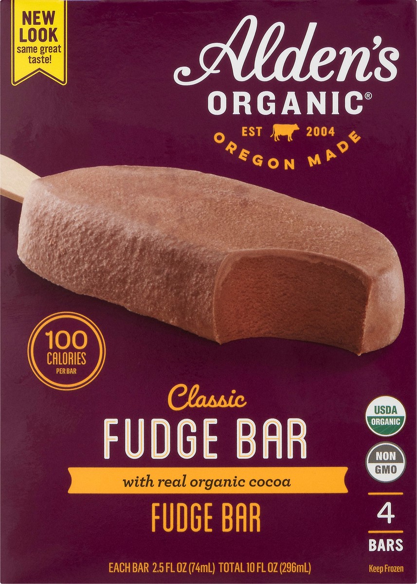 slide 3 of 9, Aldens Organic Organic Fudge Ice Cream Bars, 4 ct