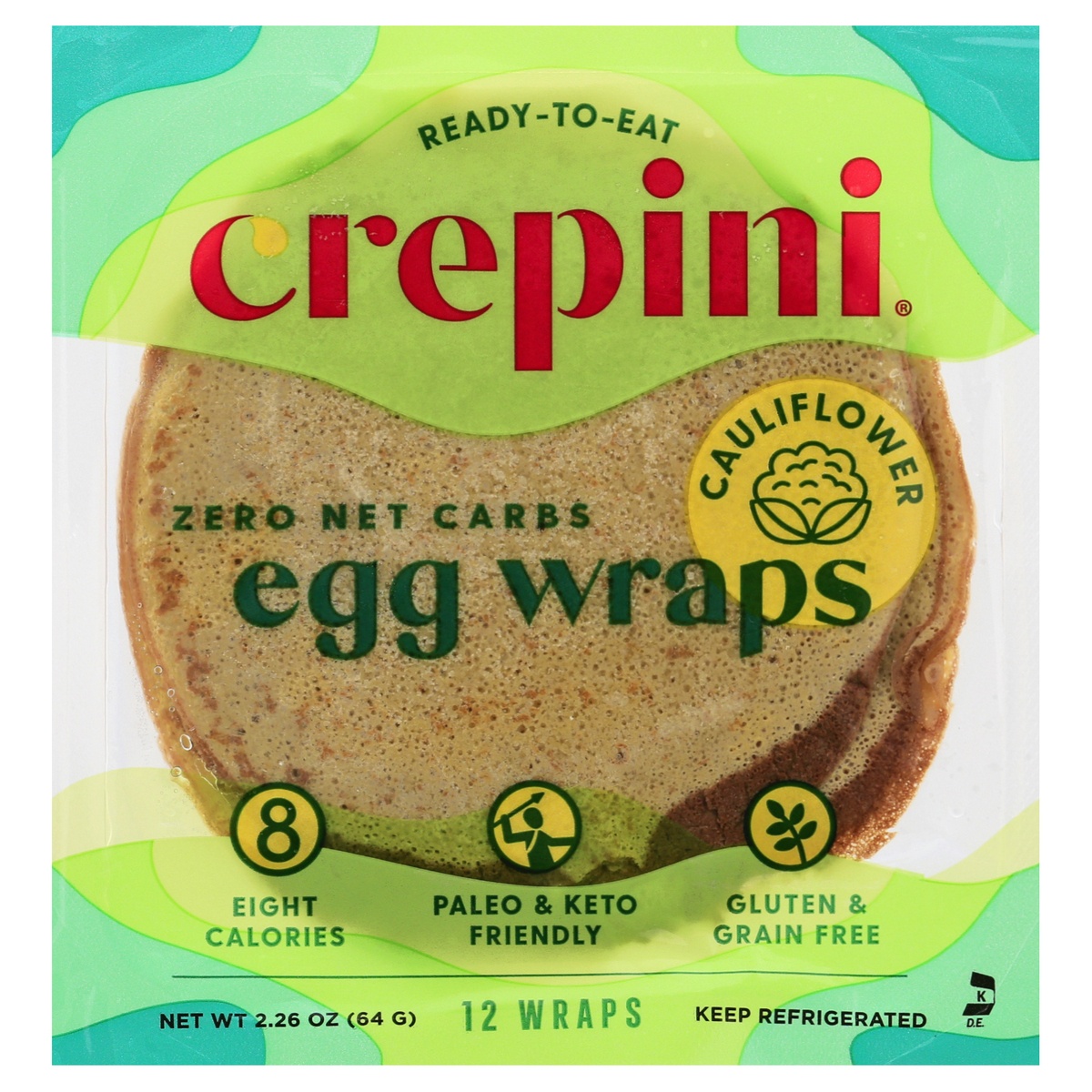 slide 1 of 1, Crepini Egg Thins Wraps With Cauliflower, 2.26 oz