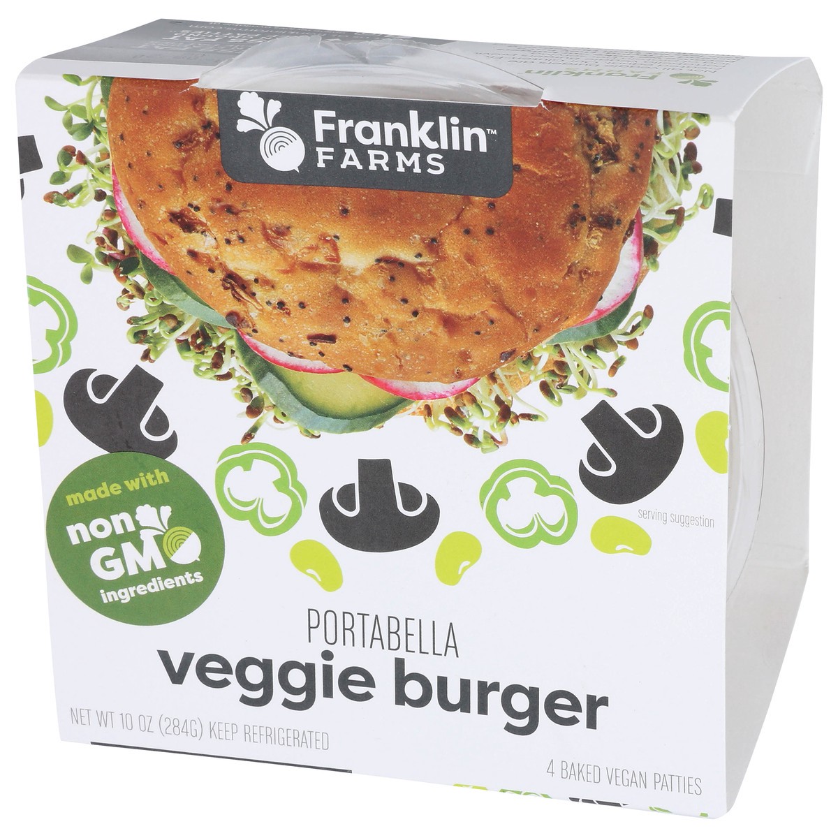 slide 3 of 6, Franklin Farms Frank Farms Portaballa Veggie Burger, 10 oz