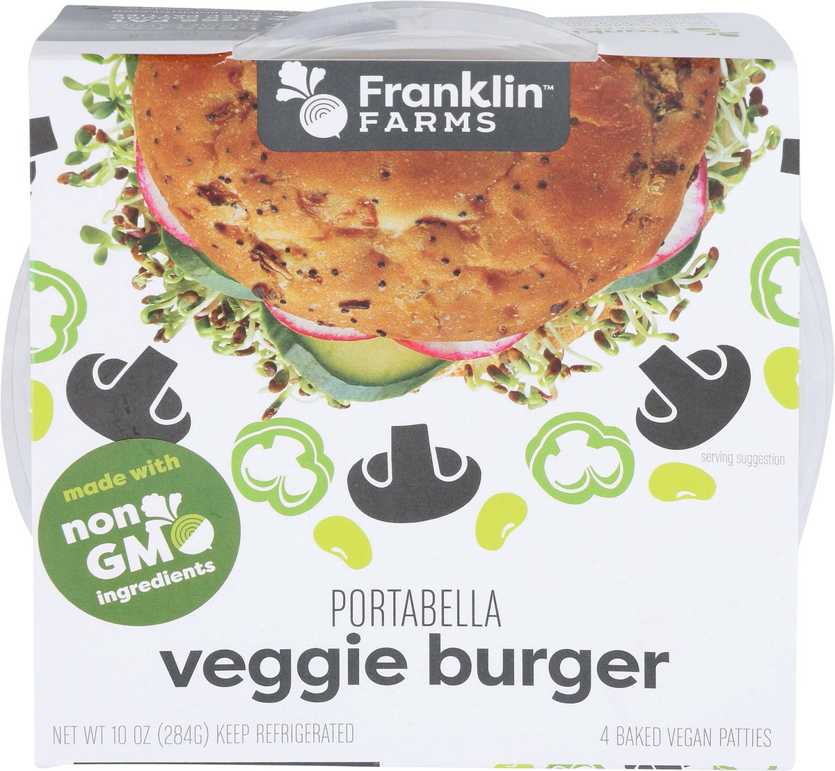 slide 6 of 6, Franklin Farms Frank Farms Portaballa Veggie Burger, 10 oz