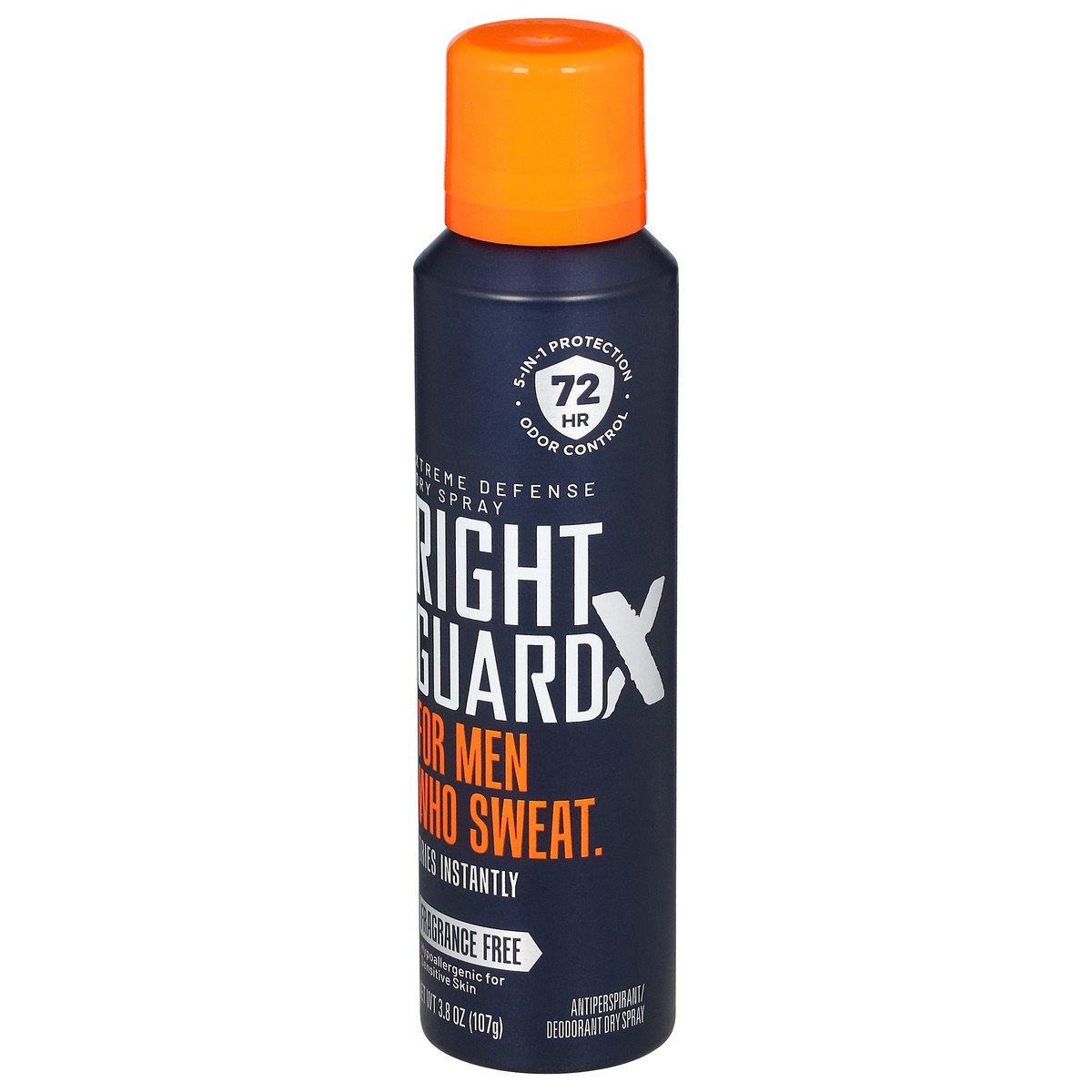 slide 9 of 13, Right Guard Xtreme Defense Fragrance Free Dry Spray, 3.8 oz