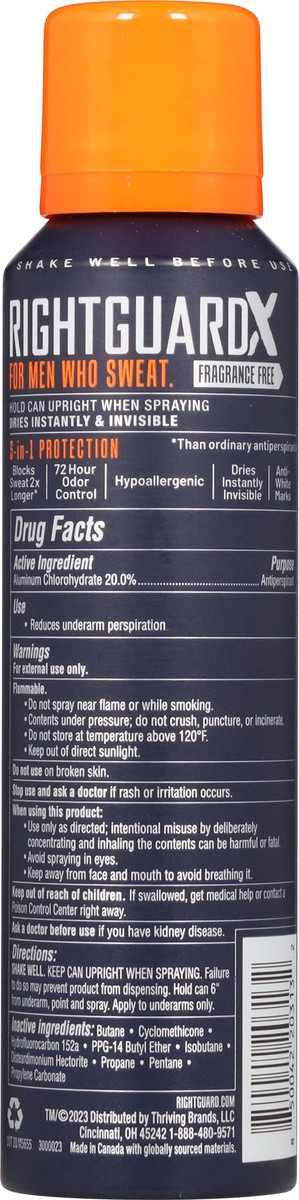 slide 2 of 13, Right Guard Xtreme Defense Fragrance Free Dry Spray, 3.8 oz