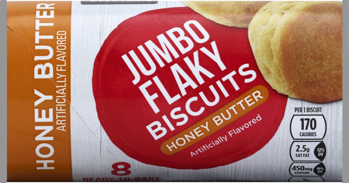 slide 2 of 6, Essential Everyday Flaky Biscuits, Honey Butter, Jumbo, 8 ct