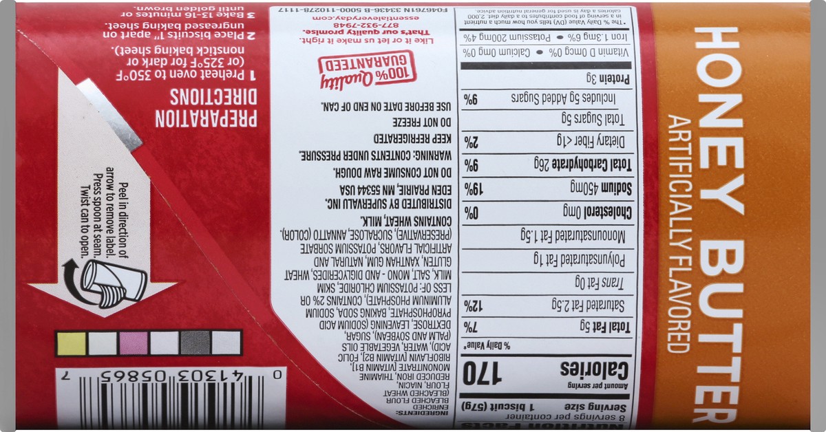 slide 4 of 6, Essential Everyday Flaky Biscuits, Honey Butter, Jumbo, 8 ct