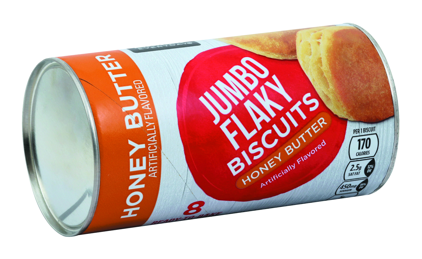 slide 1 of 6, Essential Everyday Flaky Biscuits, Honey Butter, Jumbo, 8 ct