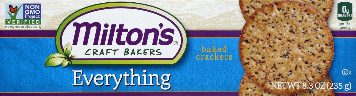 slide 2 of 4, Milton's Craft Bakers Everything Baked Crackers, 8.3 oz