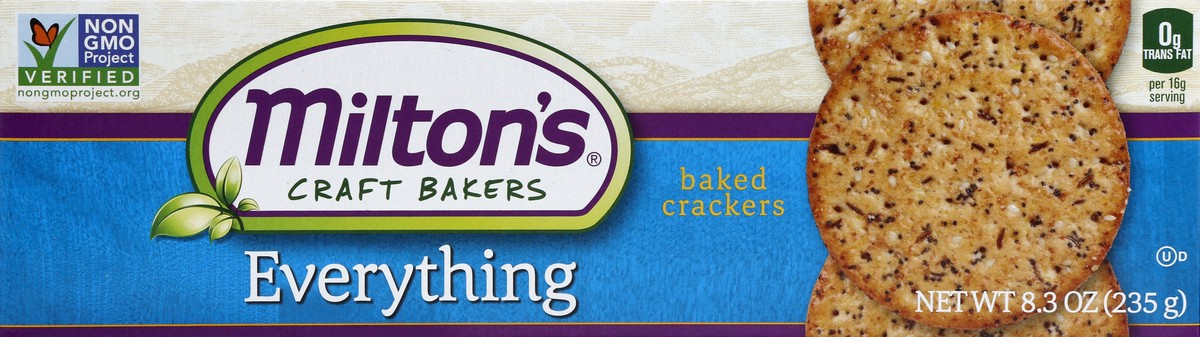 slide 4 of 4, Milton's Craft Bakers Everything Baked Crackers, 8.3 oz