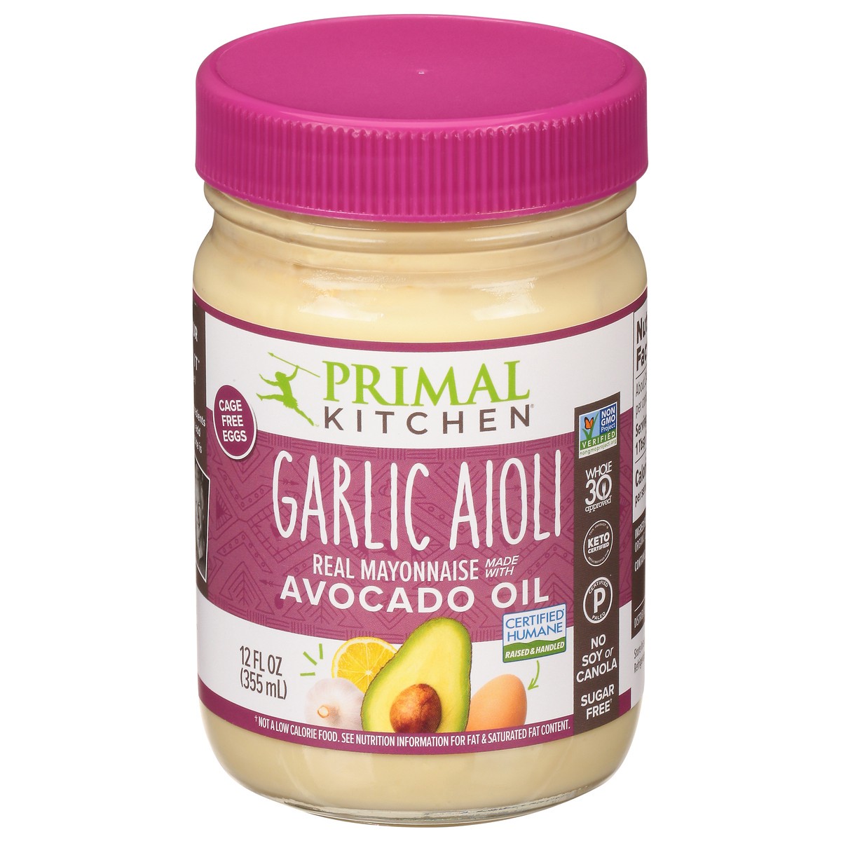 slide 1 of 13, Primal Kitchen Garlic Aioli Mayonnaise 12 fl oz, 12 oz