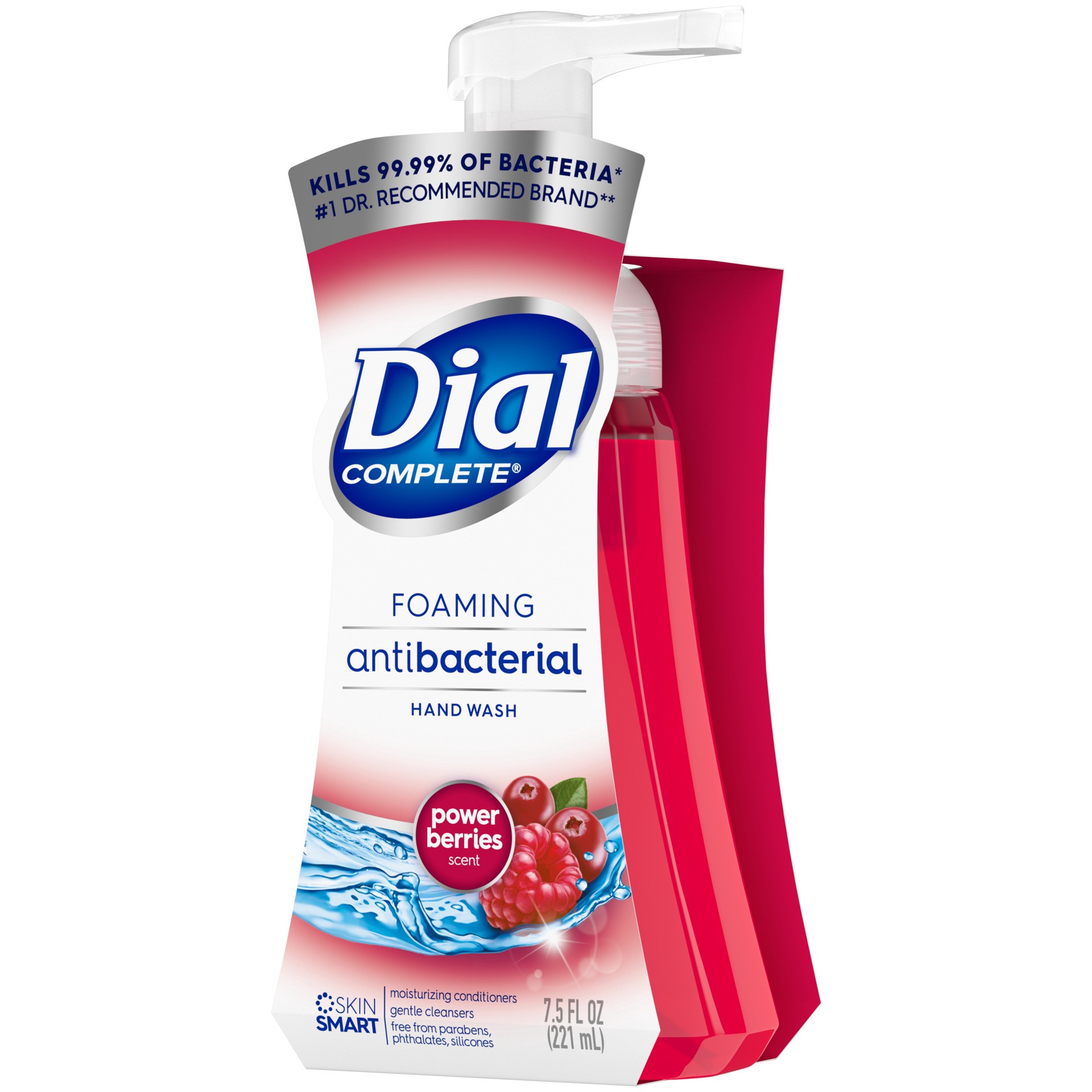 slide 5 of 5, Dial Antibacterial Defense Foaming Power Berries Scent Hand Wash + Aloe 7.5 fl oz, 7.5 fl oz
