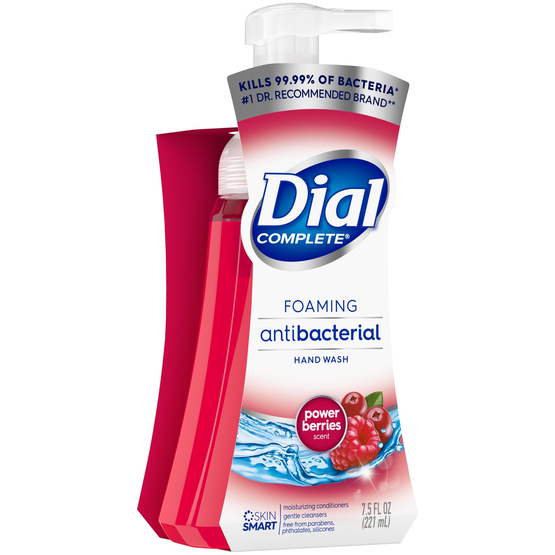 slide 4 of 5, Dial Antibacterial Defense Foaming Power Berries Scent Hand Wash + Aloe 7.5 fl oz, 7.5 fl oz