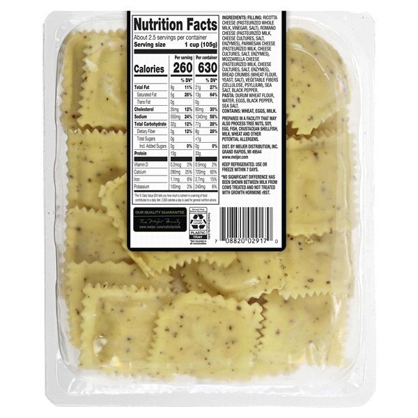 slide 7 of 9, FREDERIKS BY MEIJER Frederik's Cacio E Pepe Ravioli Refrigerated Pasta, 9 oz