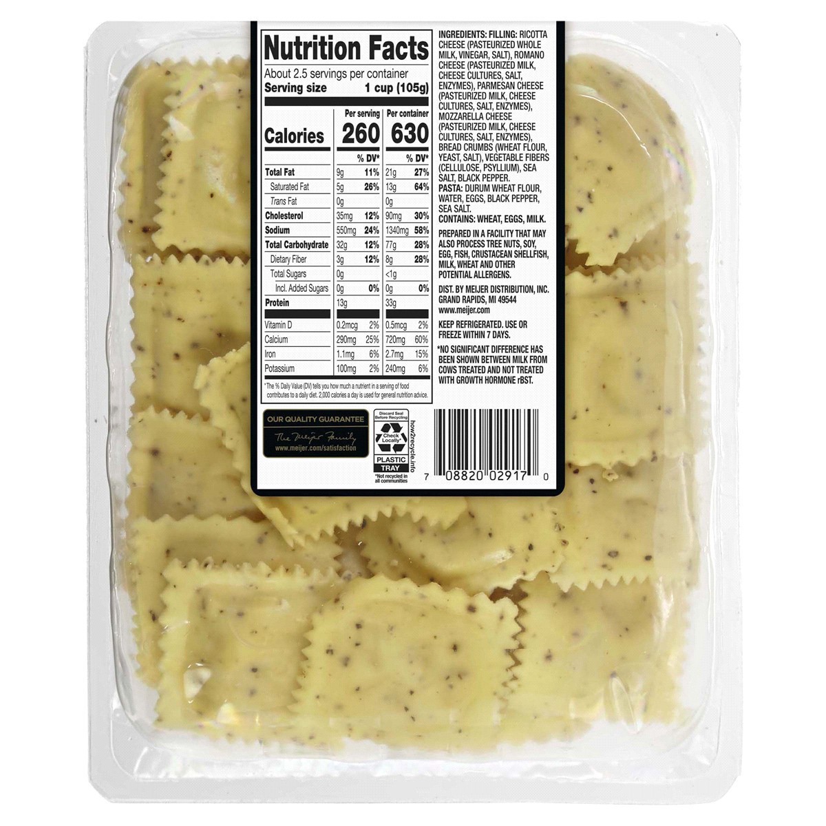 slide 9 of 9, FREDERIKS BY MEIJER Frederik's Cacio E Pepe Ravioli Refrigerated Pasta, 9 oz