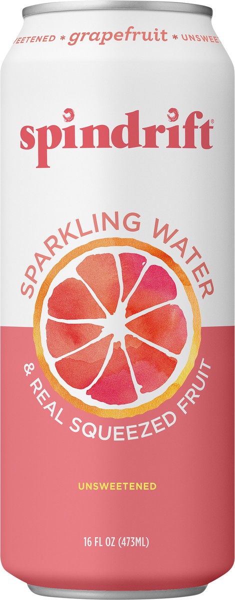slide 7 of 7, Spindrift 16 oz. Grapefruit Sparkling Water Can, 16 fl oz