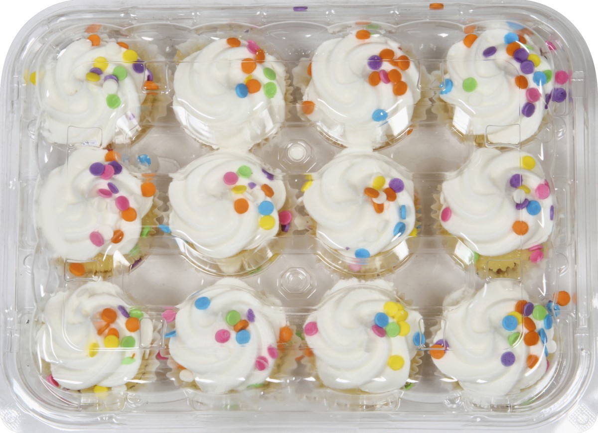 slide 2 of 4, Harris Teeter Fresh Foods Market Cupcakes - Mini Vanilla, 12 ct