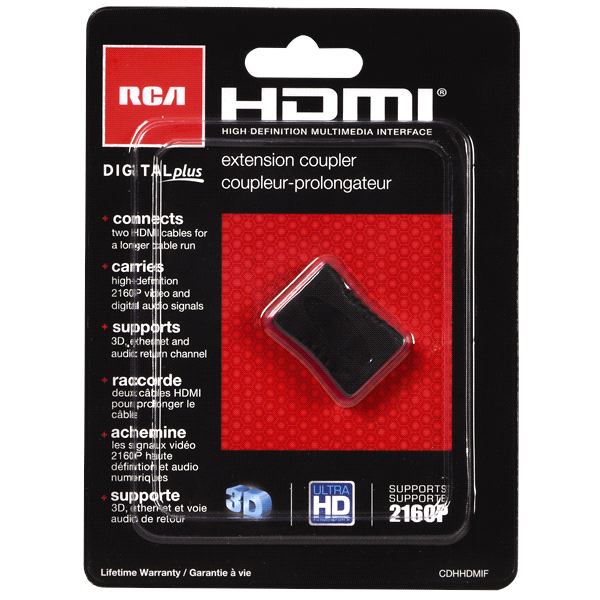 slide 1 of 5, RCA HDMI Extension Connector, 1 ct
