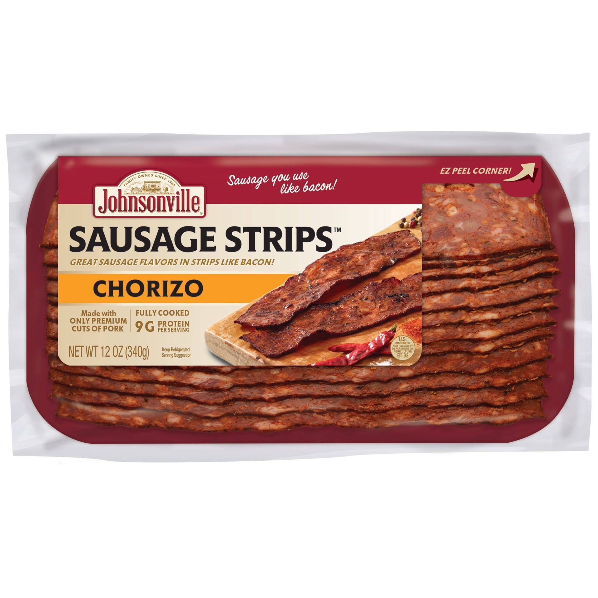 slide 1 of 3, Johnsonville Chorizo Sausage Strips, 12 oz