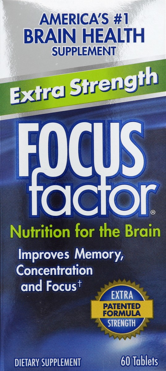 slide 5 of 6, Focus Factor Extra Strength Nutrition for the Brain 60 Tablets, 60 ct