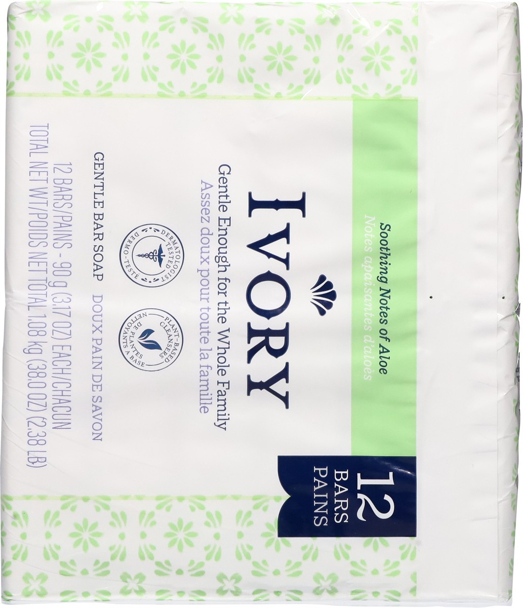 slide 5 of 16, Ivory Gentle Bar Soap Aloe, 39.8 oz