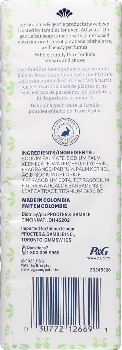 slide 6 of 16, Ivory Gentle Bar Soap Aloe, 39.8 oz