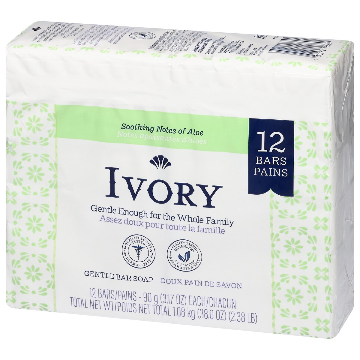 slide 7 of 16, Ivory Gentle Bar Soap Aloe, 39.8 oz
