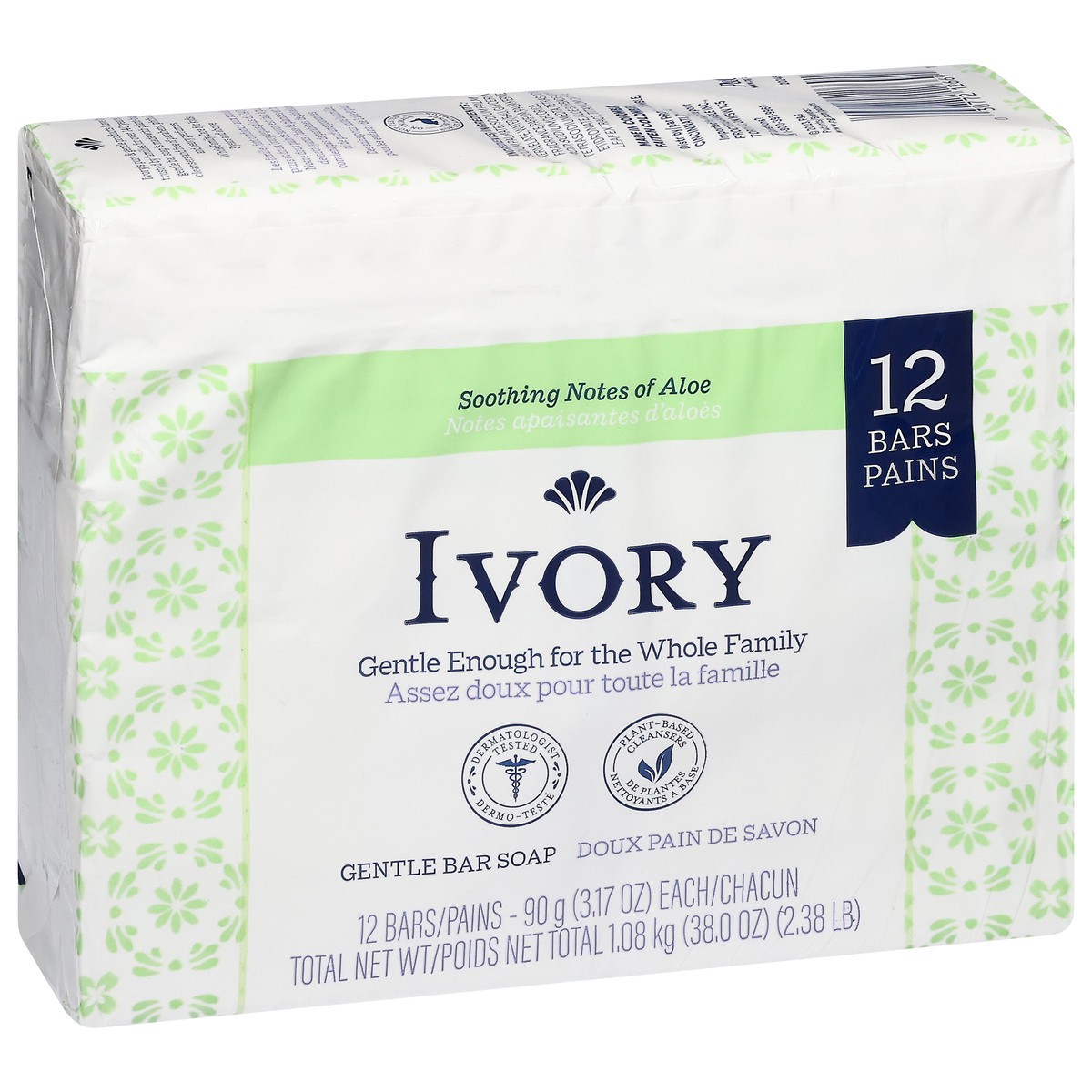 slide 2 of 16, Ivory Gentle Bar Soap Aloe, 39.8 oz