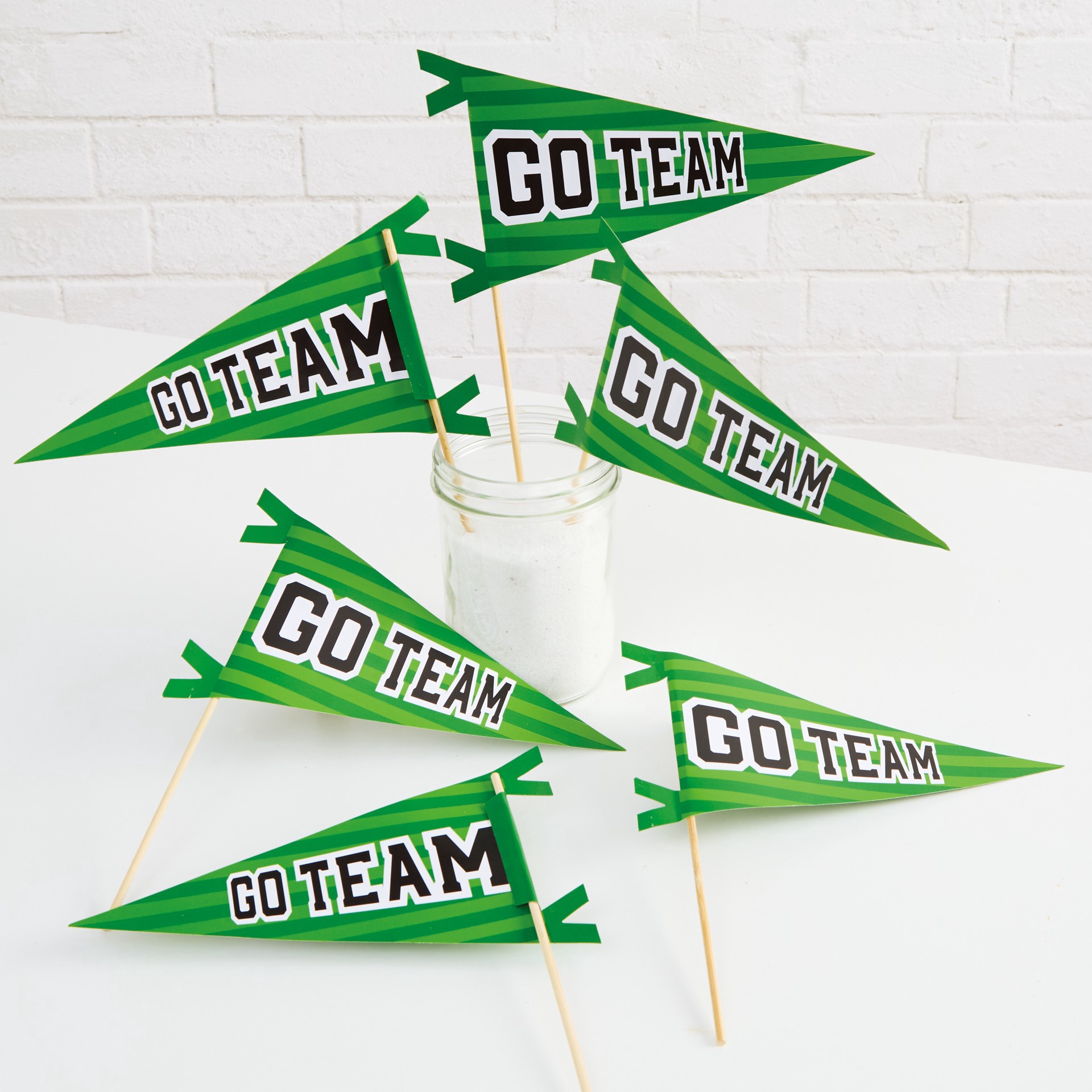 slide 2 of 3, Go Team Paper Flags, 6ct. By Celebrate It, 6 ct