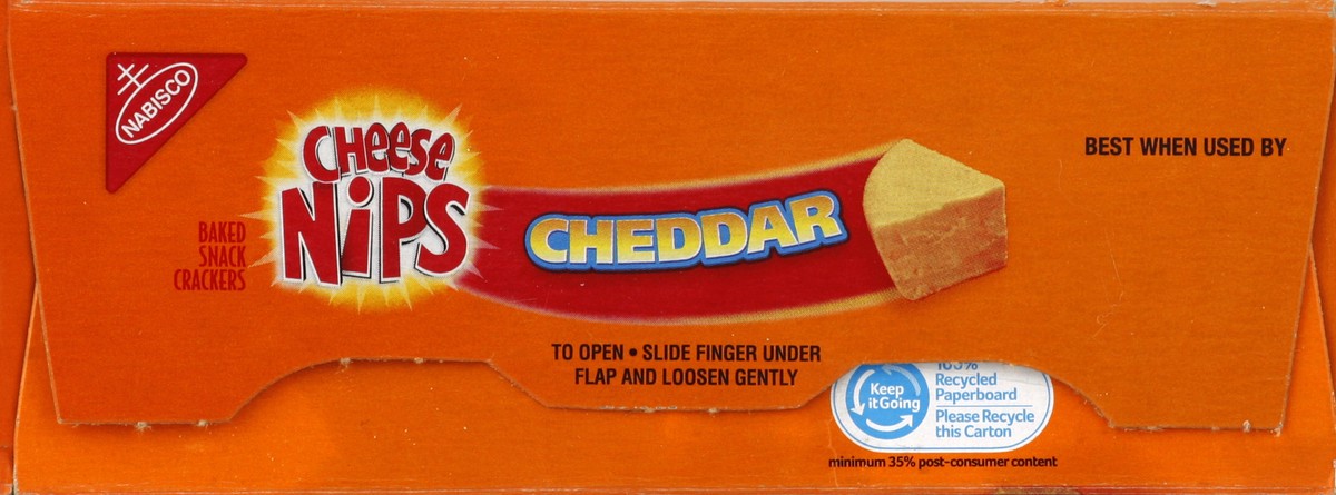 slide 2 of 4, Cheese Nips Cheddar Baked Snack Crackers, 8 oz