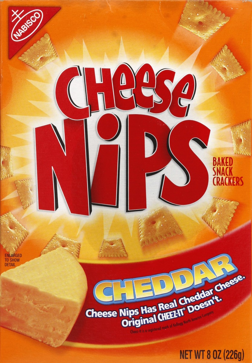 slide 4 of 4, Cheese Nips Cheddar Baked Snack Crackers, 8 oz