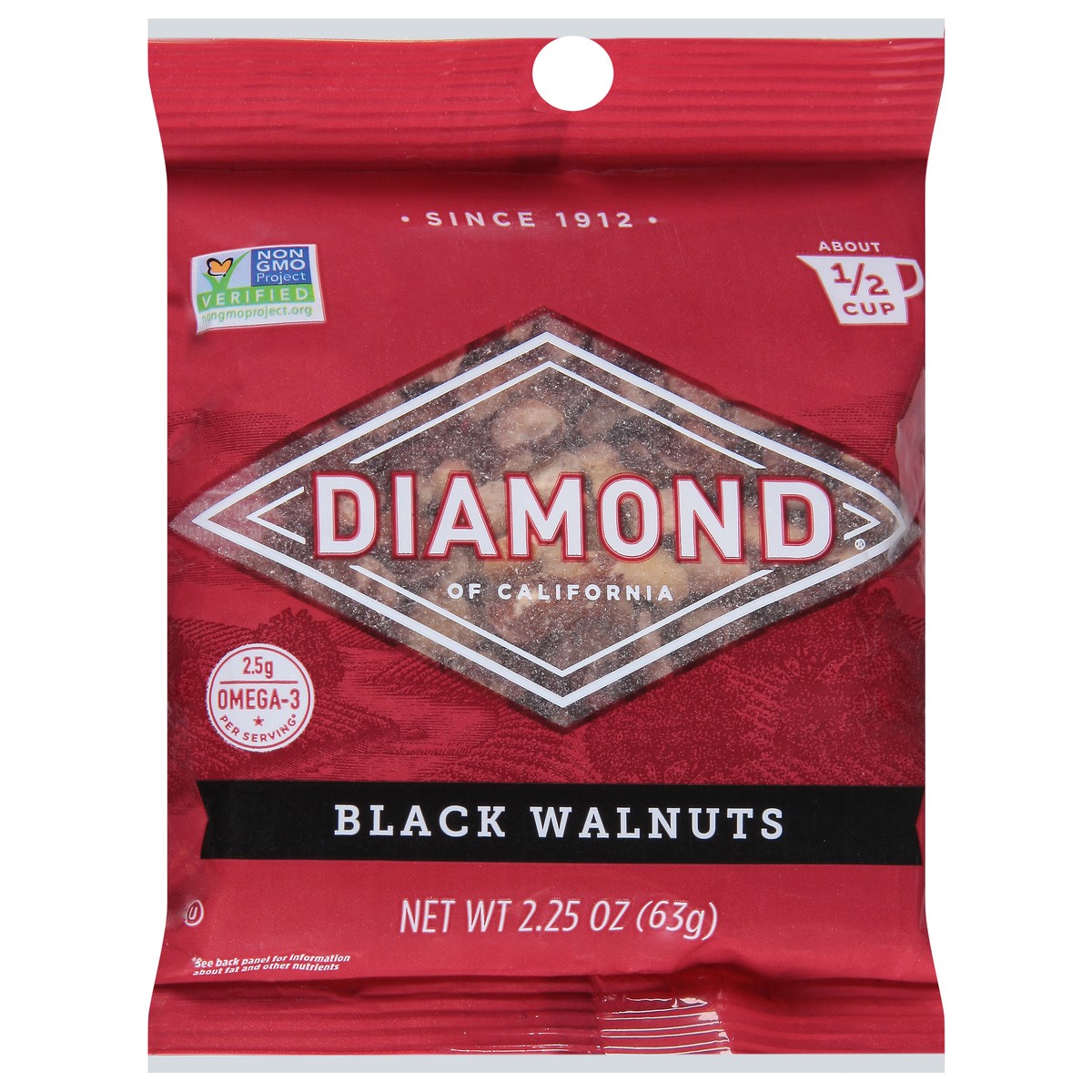 slide 1 of 1, Diamond Nuts Diamond of California Black Walnuts 2.25 oz, 2.25 oz