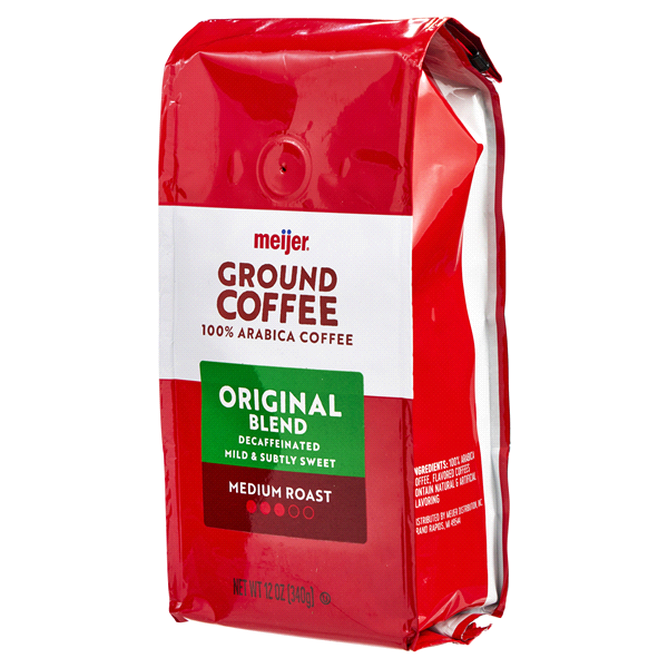 slide 4 of 29, Meijer Original Decaf Ground Coffee - 12 oz, 12 oz