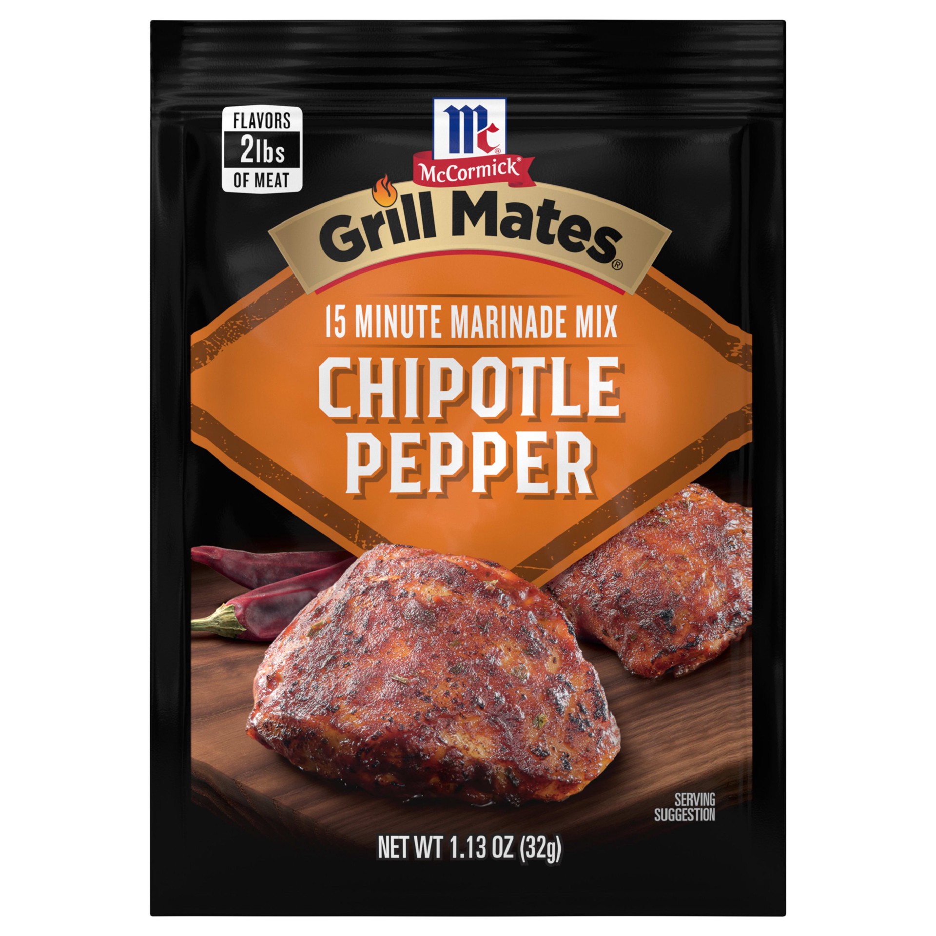 slide 1 of 7, McCormick Grill Mates Marinade Mix - Chipotle Pepper, 1.13 oz