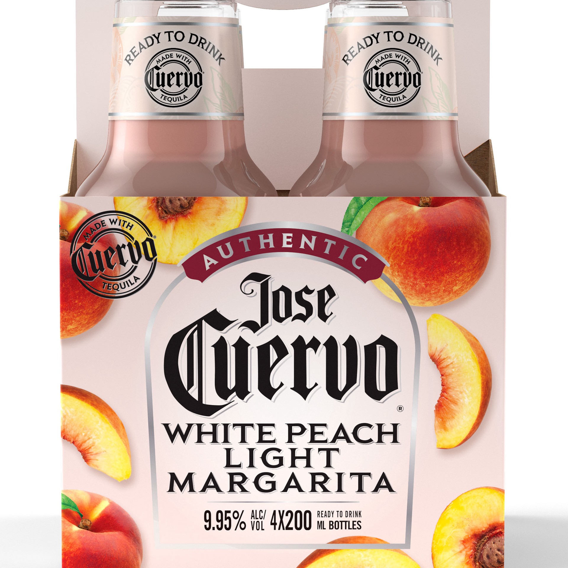 slide 5 of 5, Jose Cuervo Authentic Margarita White Peach Light Ready to Drink Cocktail (200 ml), 4 ct; 200 ml