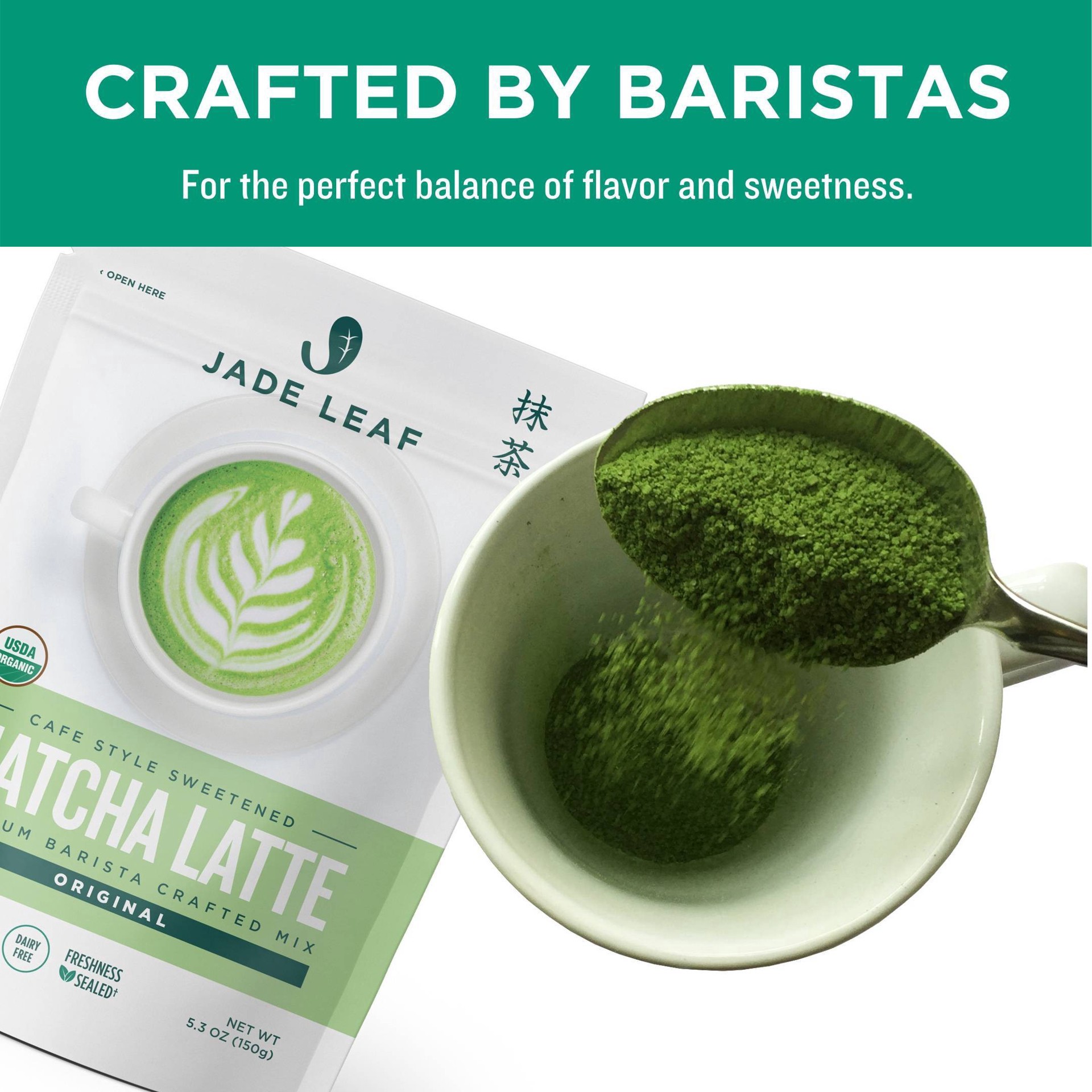 slide 4 of 9, Jade Leaf Matcha Jade Leaf Organic Matcha Latte Mix - 5.3 oz, 2.47 oz