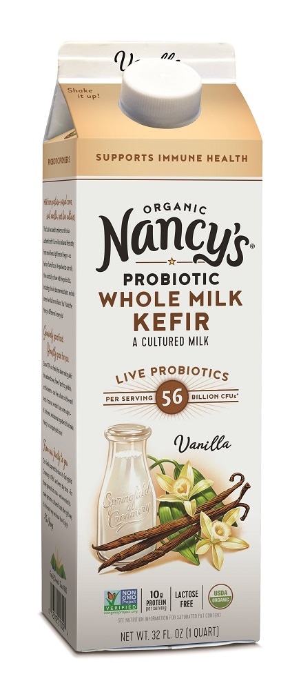 slide 1 of 1, Nancy's Organic Vanilla Probiotic Whole Milk Kefir, 32 fl oz