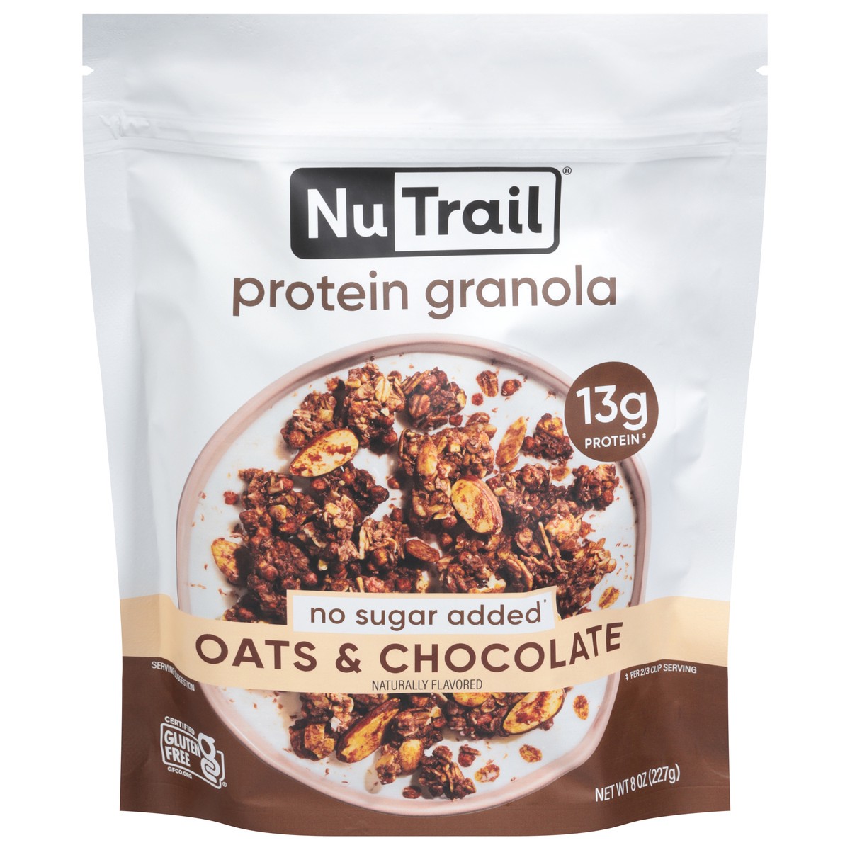slide 1 of 13, Nutrail Granola Protein Choc,