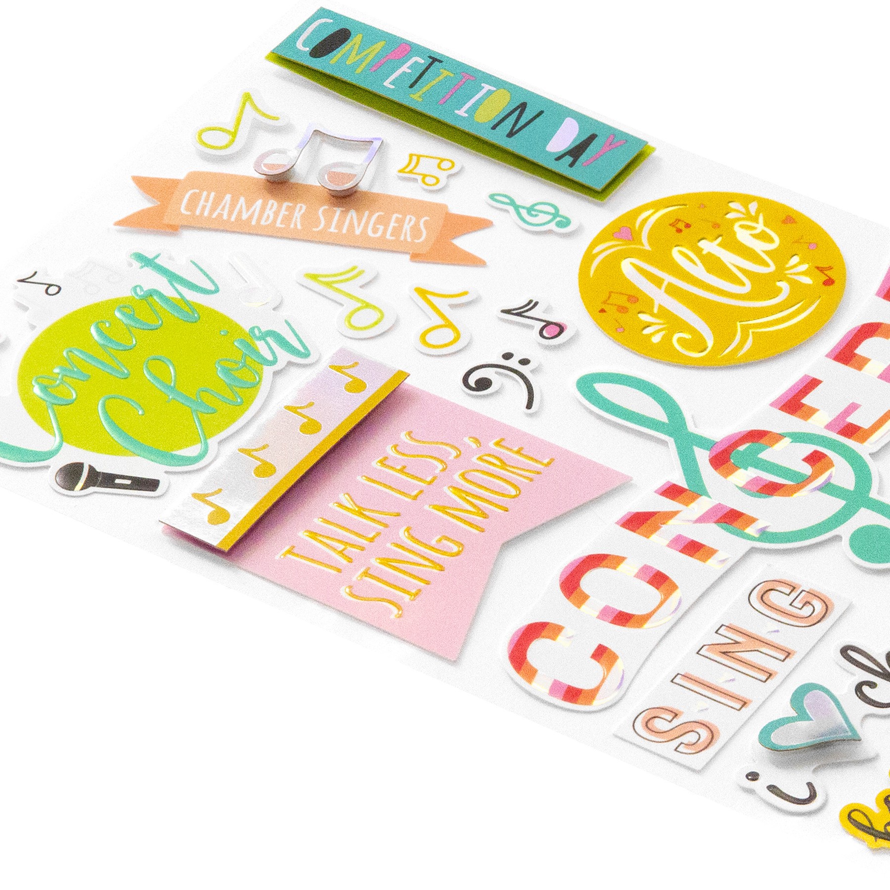 slide 3 of 4, Choir Dimensional Stickers By Recollections, 3.875 in x 7 in