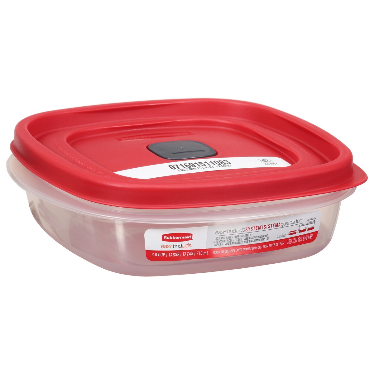 slide 8 of 12, Rubbermaid EasyFindLids 3.0 Cup Container 1 ea, 1 ct