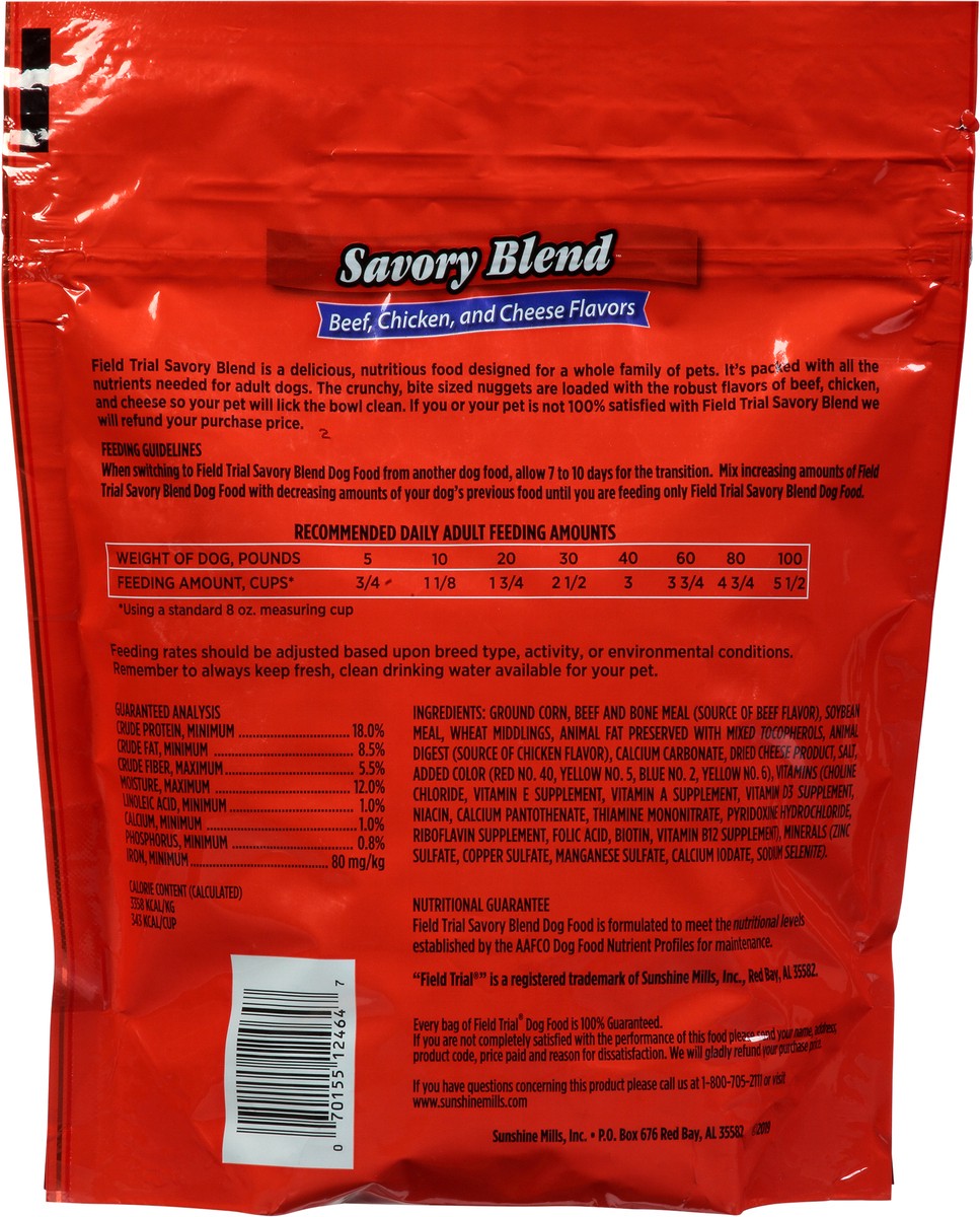 slide 9 of 10, Field Trial Dog Food, Beef, Chicken, and Cheese Flavors, Savory Blend, 16 oz