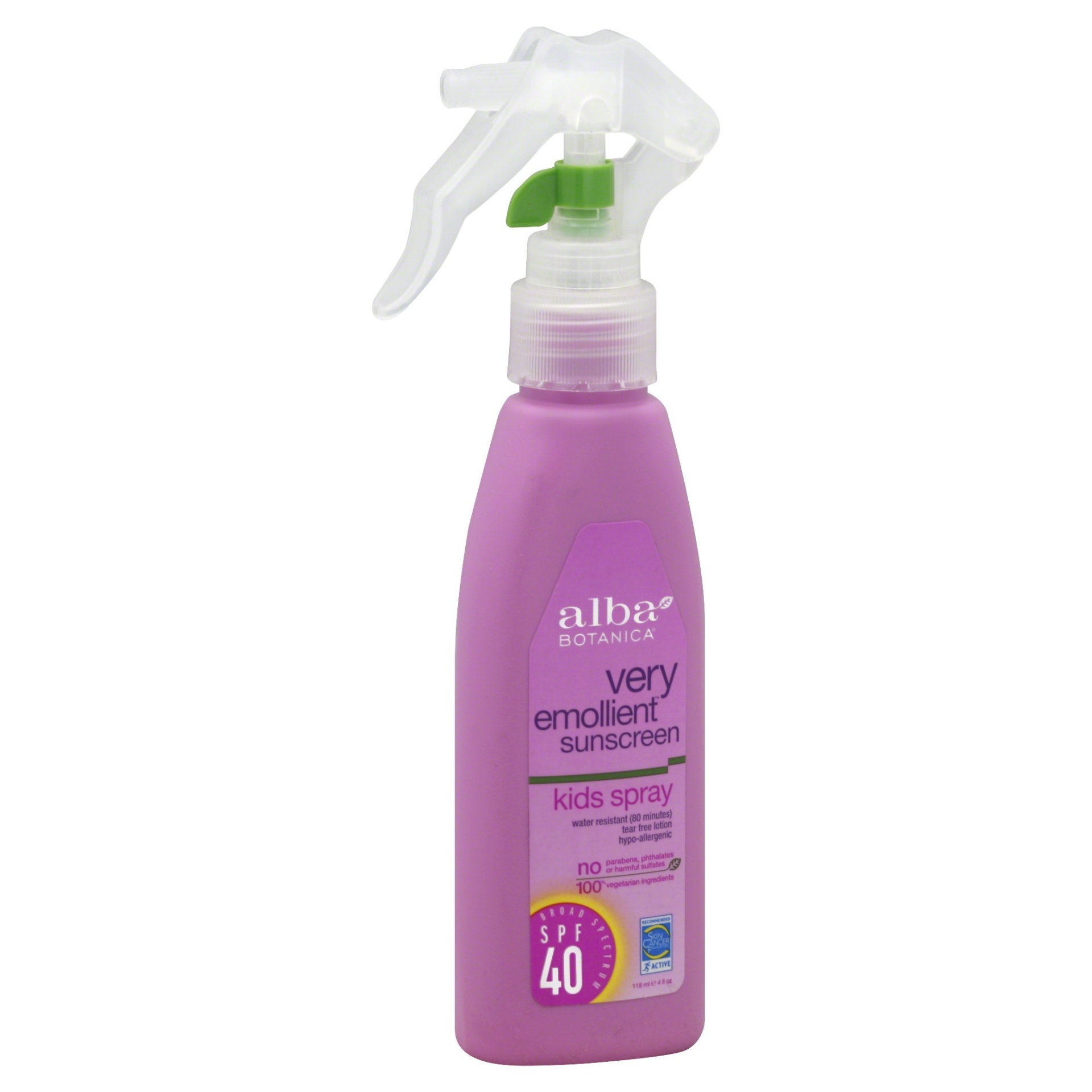 slide 1 of 1, Alba Botanica Kids' Sunscreen Spray SPF 40, 4 oz