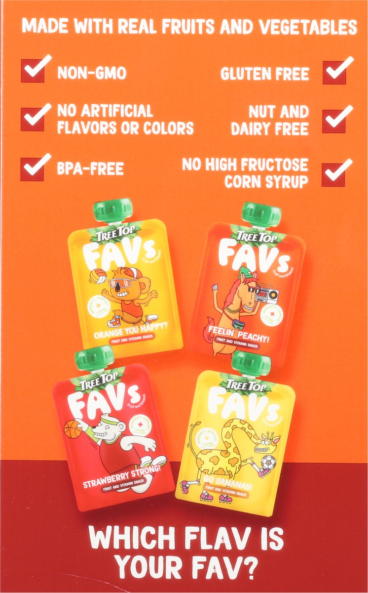 slide 9 of 14, Tree Top Favs Feelin' Peachy! Fruit and Vitamin Snack 10 - 3.2 oz Pouches, 10 ct