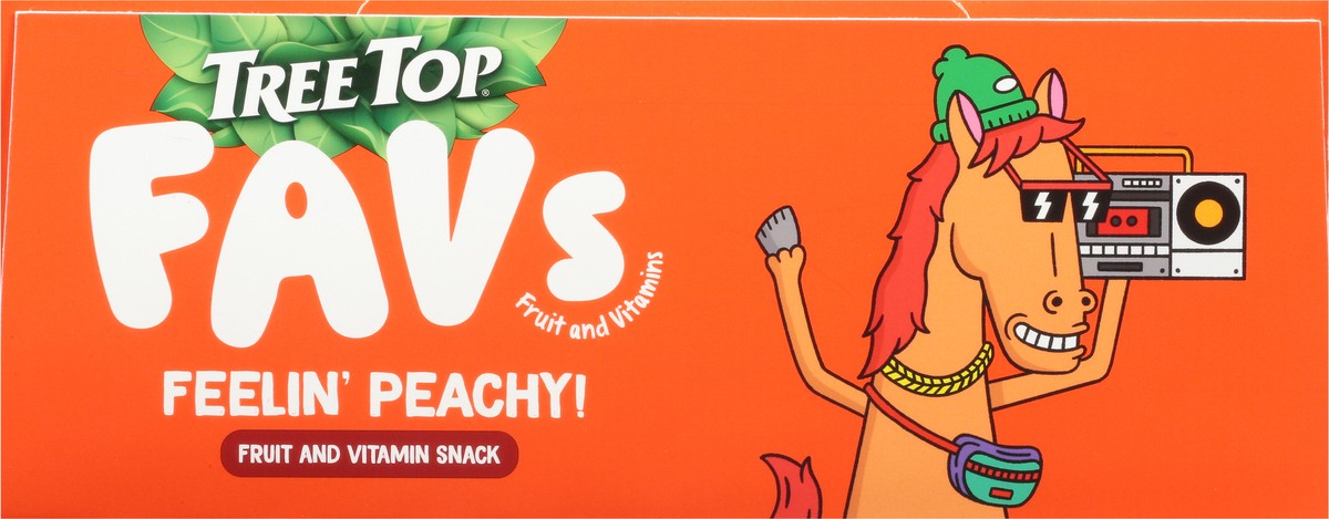 slide 4 of 14, Tree Top Favs Feelin' Peachy! Fruit and Vitamin Snack 10 - 3.2 oz Pouches, 10 ct