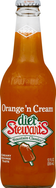 slide 1 of 1, Stewart's Diet Orange Cream Soda, 12 oz