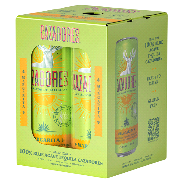 slide 1 of 2, Cazadores Margarita Cocktails, 4 ct; 12 fl oz