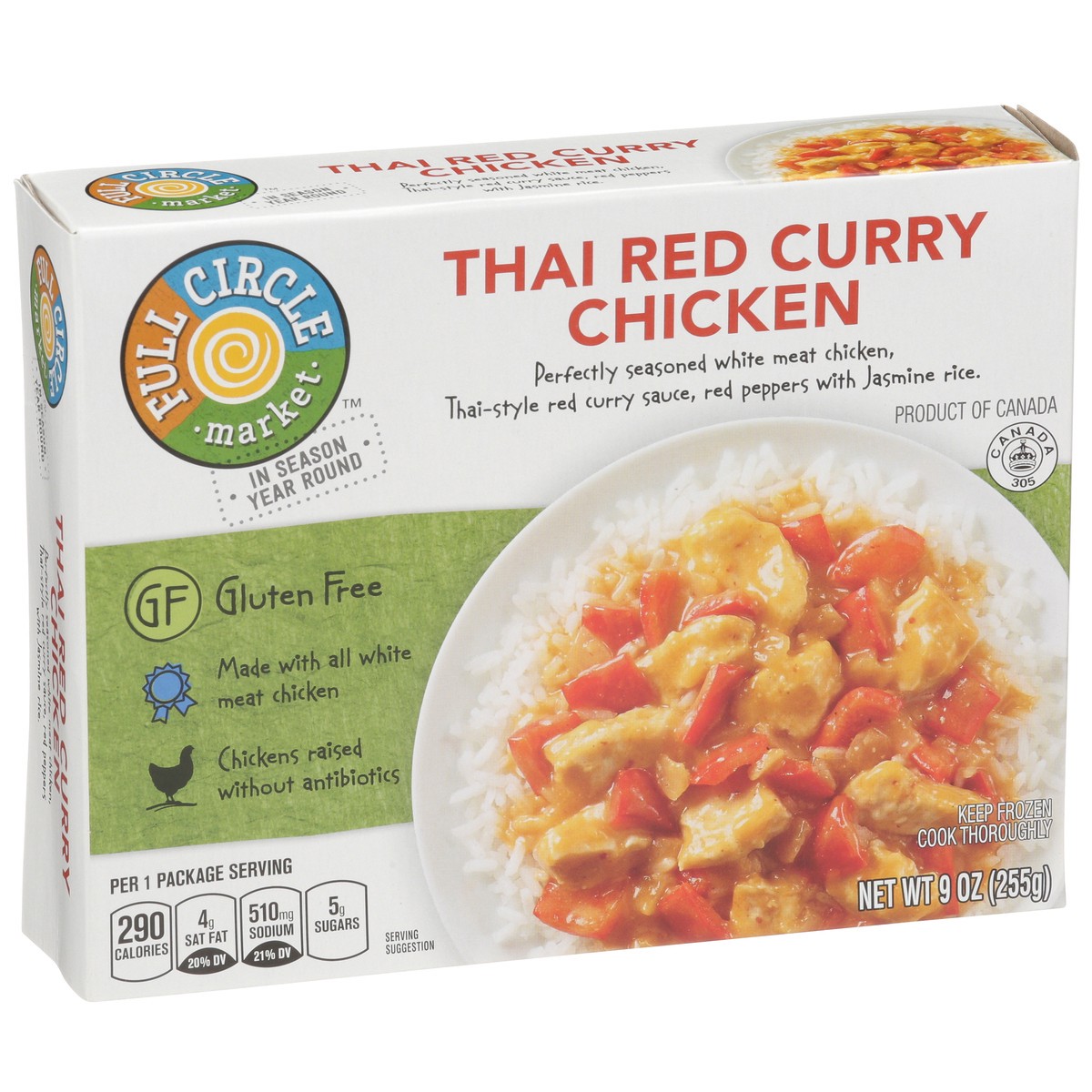 slide 3 of 9, Full Circle Market Thai Red Curry Chicken, 9 oz