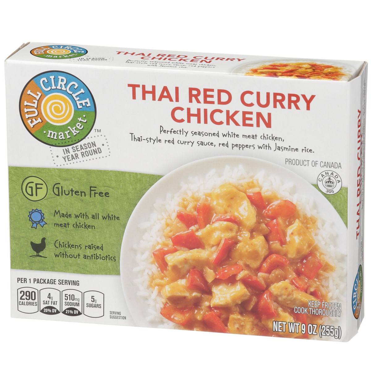 slide 5 of 9, Full Circle Market Thai Red Curry Chicken, 9 oz