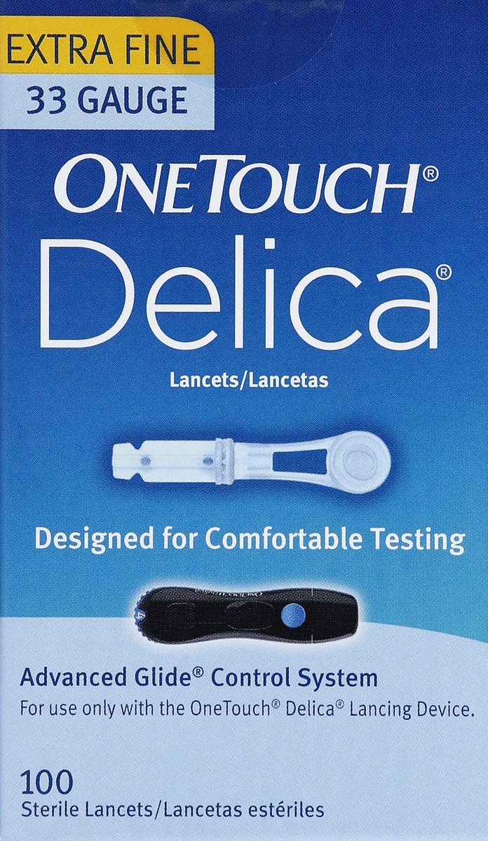 slide 3 of 5, One Touch Delica Lancets, 100 ct