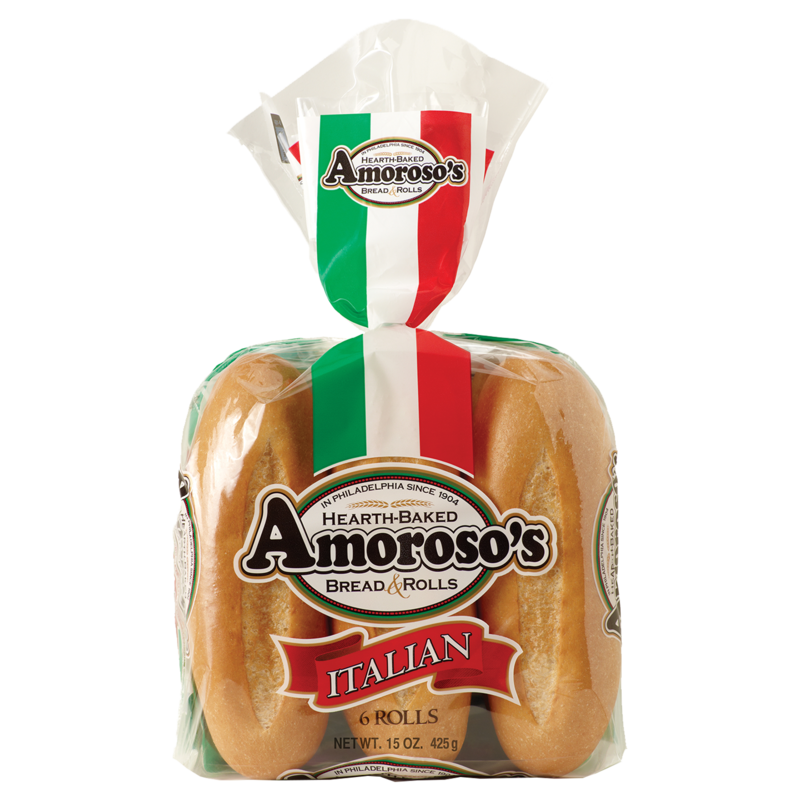 slide 1 of 5, Amoroso's Italian Rolls, 6 ct; 15 oz